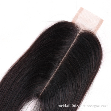 Unprocessed virgin peruvian hair closure 2x6, mdl 2x6 hair closure, top closure human hair 2x6